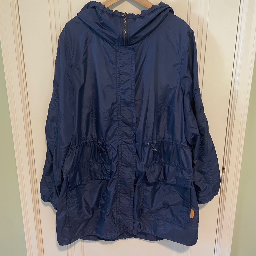 Coach Anorak Windbreaker Jacket XL Navy Blue Utility